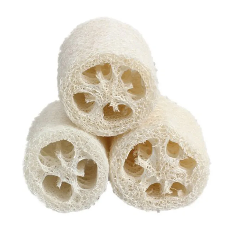 

3 Pcs Body Scrubber Exfoliator Pot Bowl Washer Natural Loofah Sponge Bath Shower Spa