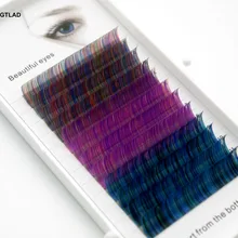 HBZGTLAD C/D curl 0,07/0,1 мм 8-15 мм накладные ресницы радужных цветов, индивидуальные цветные ресницы, Искусственные ресницы для наращивания