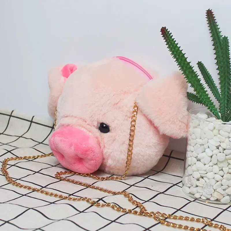 18 см* 20 см Kawaii свинья плюшевый Кошелек набивные плюшевые игрушки сумка-мессенджер портмоне подарки на день рождения игрушки для детей девочек