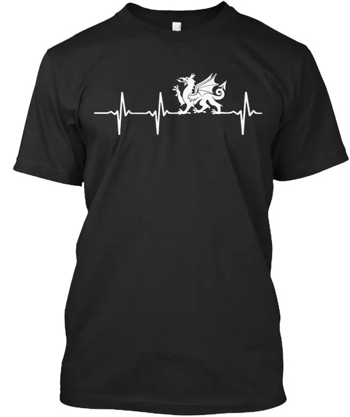 T-Shirt Men 2019 New Print Men T Shirt Summer Wales In My Heartbeat - Na Stylisches T-Shirtarmy T Shirt
