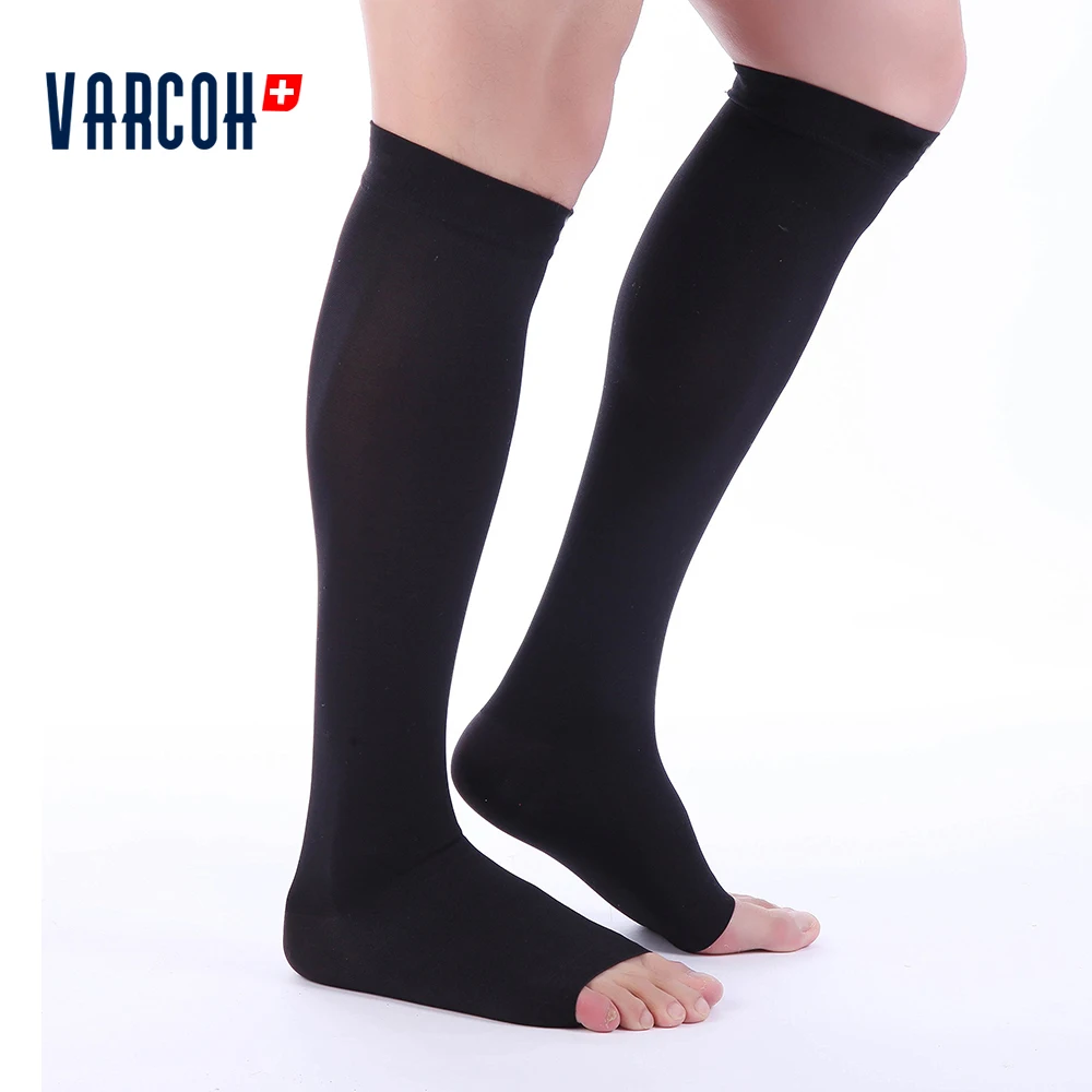 Tanie Skarpety kompresyjne 23 32 mmHg dla mężczyzn i kobiet, najlepsze wsparcie sportowe i medycyna, bieganie, lot, podróże, pielęgniarek, obrzęk, żylaki