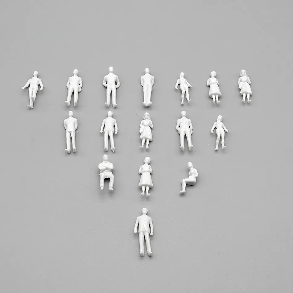 

FREE SHIPPING 200PCS scale model white figures/people for train layout