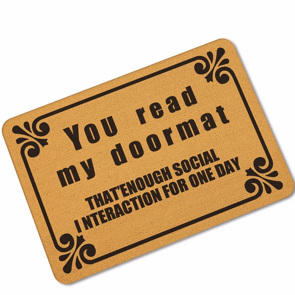 Halloween Doormats Funny You Shall Not Pass Print Welcome Door Mat