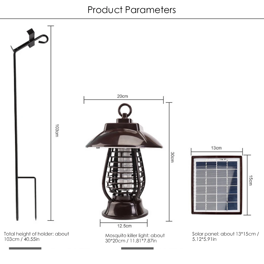 Kaigelin солнечные светодио дный комаров убийца света комаров антимоскитная лампа насекомых убийство подвесной светильник для Сад Двор открытый