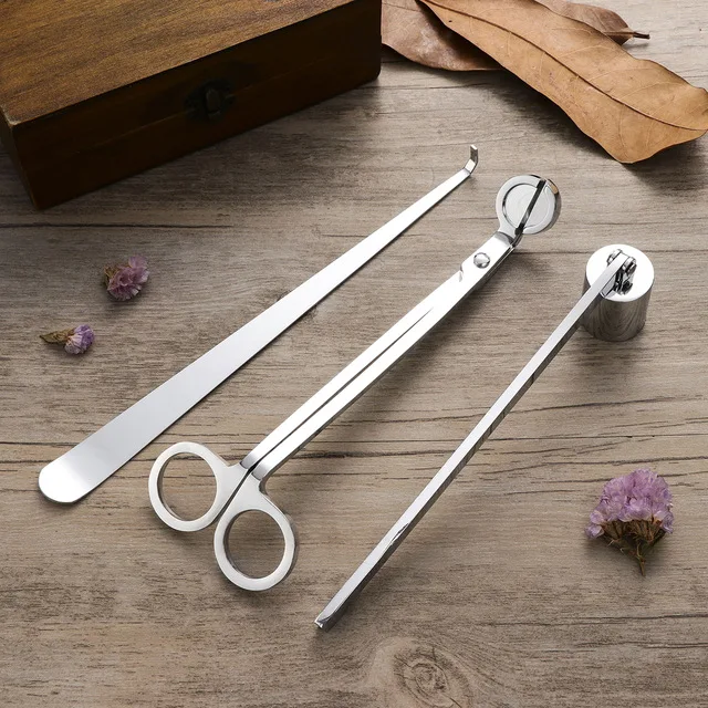 

Stainless Wick Snuffer Tool Dipper Hook Clipper Steel Candle Cutter Trimmer Oil Lamp Trim scissor Distinguish