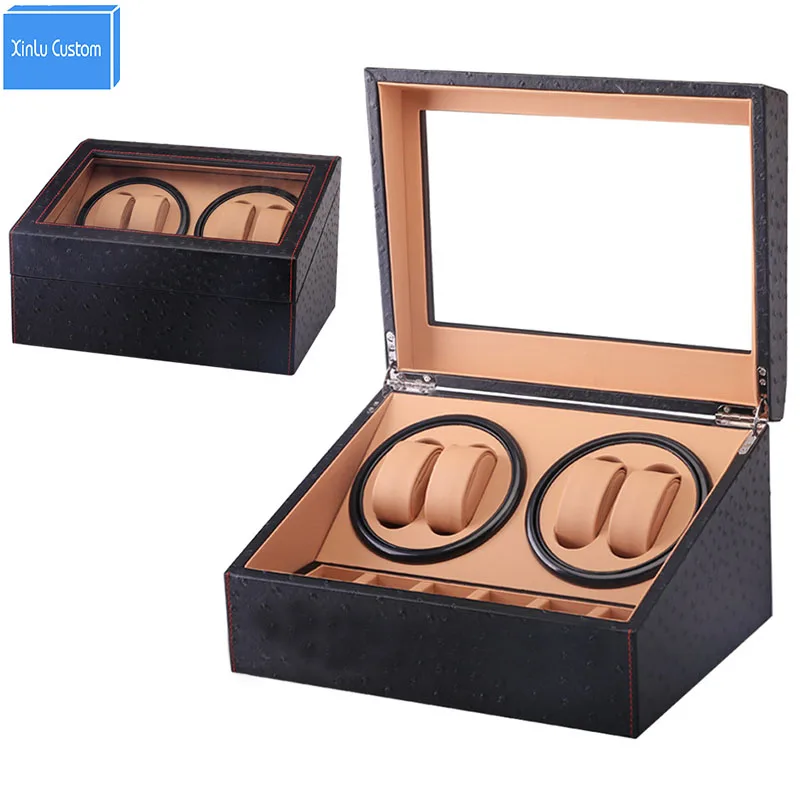 

Automatic 2 Mabuchi Motor Watch Winders Box Storage Display Case Wristwatches Maintain Cabinet Global Use Gift Choose New Design