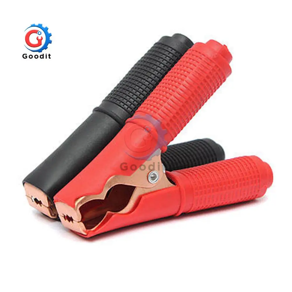 

2pcs Car Alligator Clips Battery Clamps Crocodile Clip 100A Car Battery Test Alligator Clip Red and Black Pair 90mm