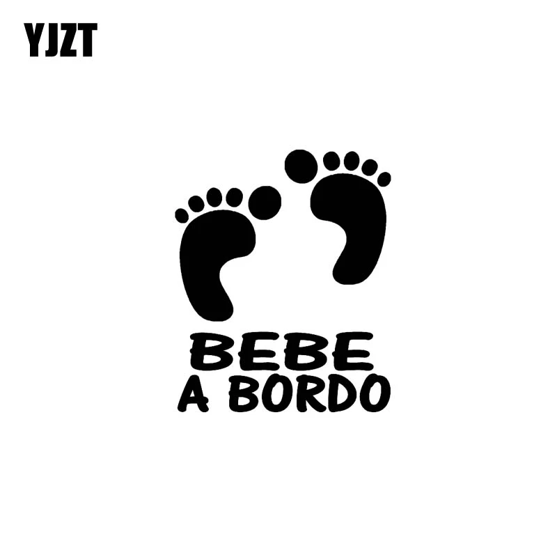 Yjzt 10 5cm 12 7cm Bebe A Bordo Sticker Baby On Board Decal Car Sticker Vinyl Black Silver C10 Car Stickers Aliexpress