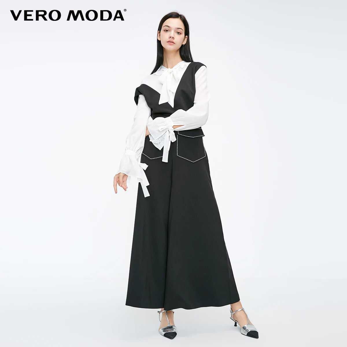 Vero Moda женский укороченный комбинезон с видимыми стежками | 318344513