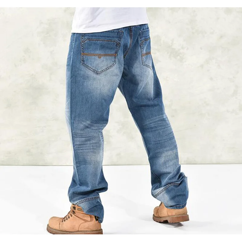 

New Men jeans Fashion Popular skateboard pants baggy jeans Men's Hip Hop Leisure pants Trousers large size 30-46
