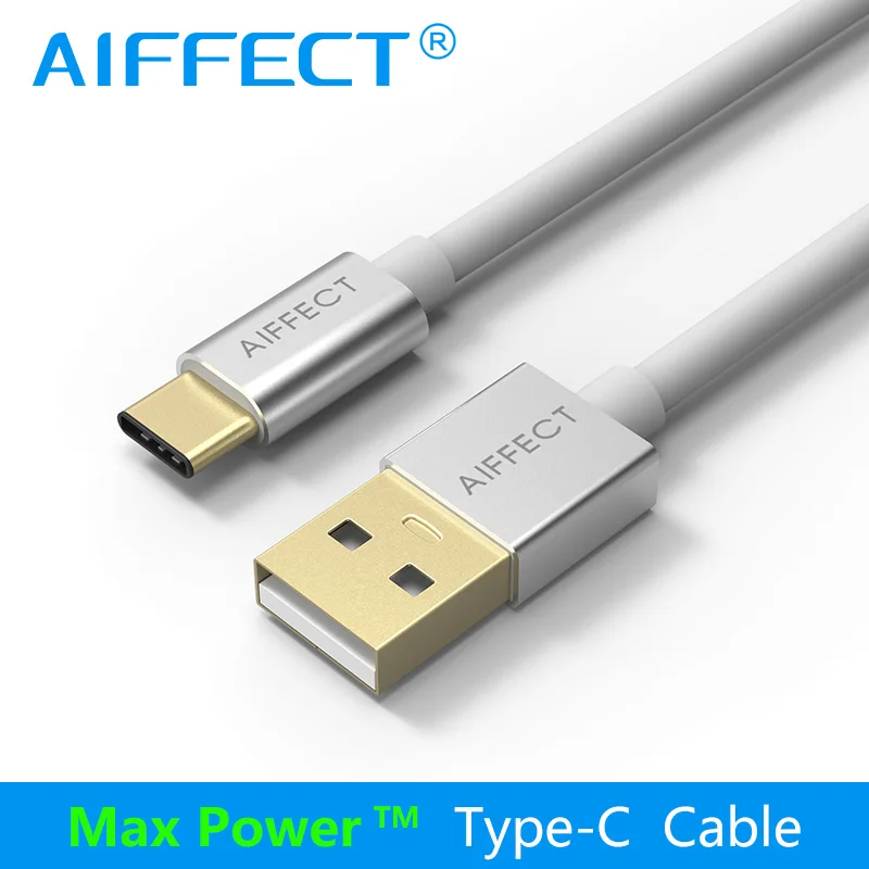 AIFFECT type C кабель type-C на стандартный usb-кабель USB-C на USB штекер на Мужской кабель для зарядки данных шнур линия серебро - Цвет: 1 x Silver