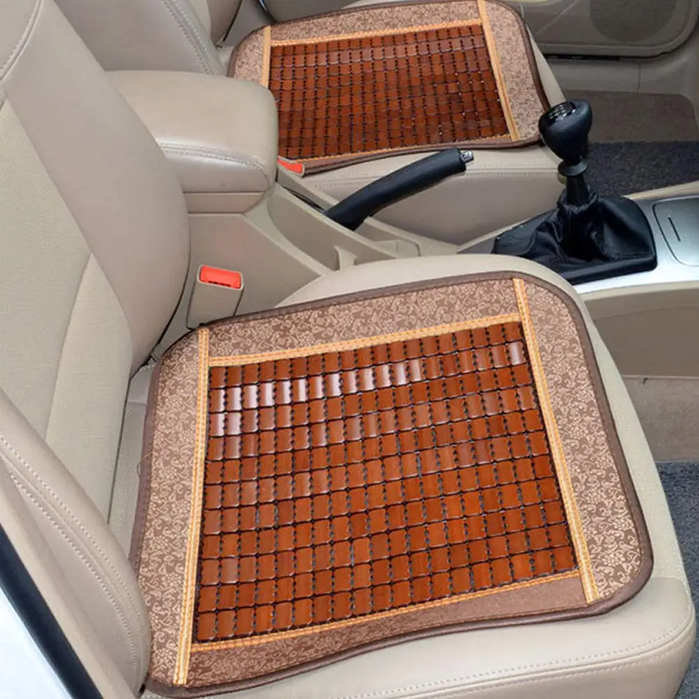 Bamboo Car Seat Cushion Square Seat Cover Summer Breathable Ventilation