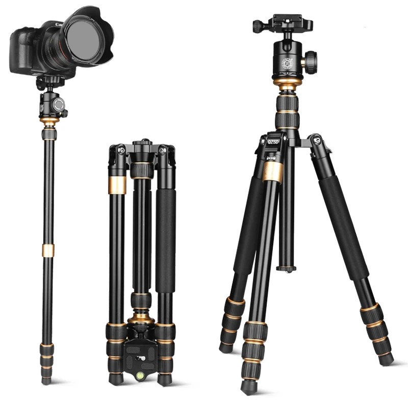 

Qingzhuangshidai 2017 New Updated Universal Q668S Tripod Professional Tripod Stand For Camera Tripodes Para Camaras Travel