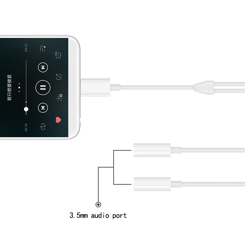Type-C до 3,5 мм двойной аудио адаптер для наушников 2 в 1 для пары Share для huawei mate 20 P30 pro Xiaomi Mi 8 9 аудио кабель