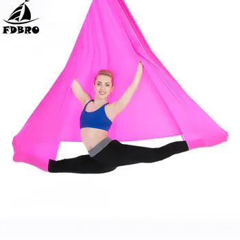 

FDBRO Yoga Swing Sling Inversion Hammock with 1m Extension Belt 4*2.8m Fitness Yoga Stretch Belts 16 Color Anti-Gravity Aerial