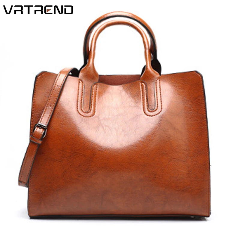 

VRTREND Leather Handbags Big Women Bag High Quality Casual Female Bags Tote Brand Shoulder Bag Ladies Large Bolsos feminina