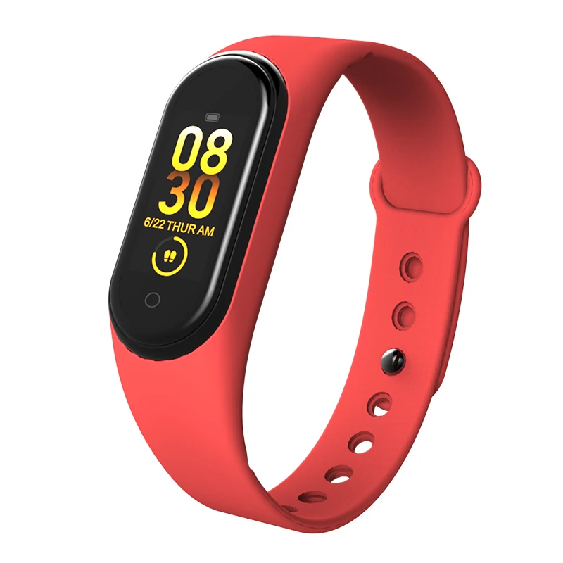 5 шт./лот M4 Smartband спортивный браслет часы монитор сердечного ритма фитнес трекер активности кровяное давление - Цвет: 5Pcs Red