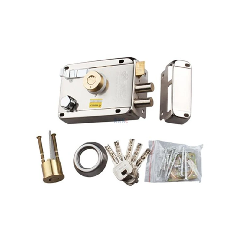 

Metal Electric Gate Door Lock Secure Electric metallic Lock Electronic anti-tin foil 1.2mm thick belt side right open Send lock