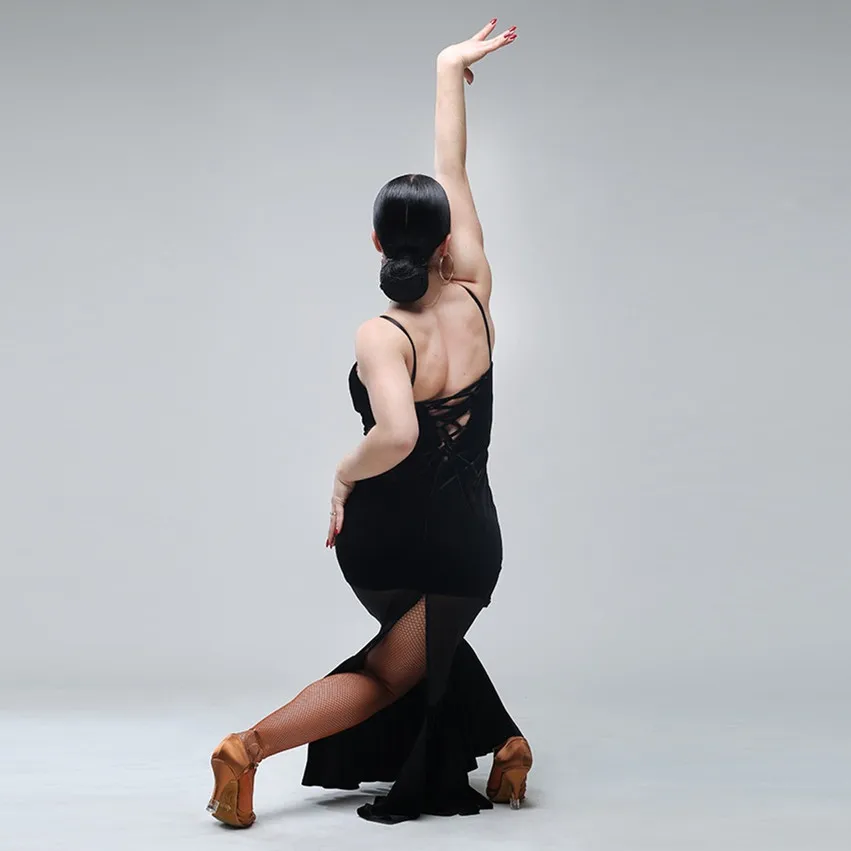 black-lacing-velvet-latin-dance-dress-woman-rumba-samba-costume-sexy-Perspective-stitching-flamenco-dress-competition (2)