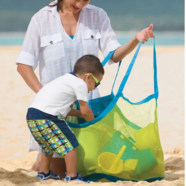 Пляжная сумка пляжная сумка в сеточку сумка коробка портативная переносная переноска игрушки Размер XL многоцветная