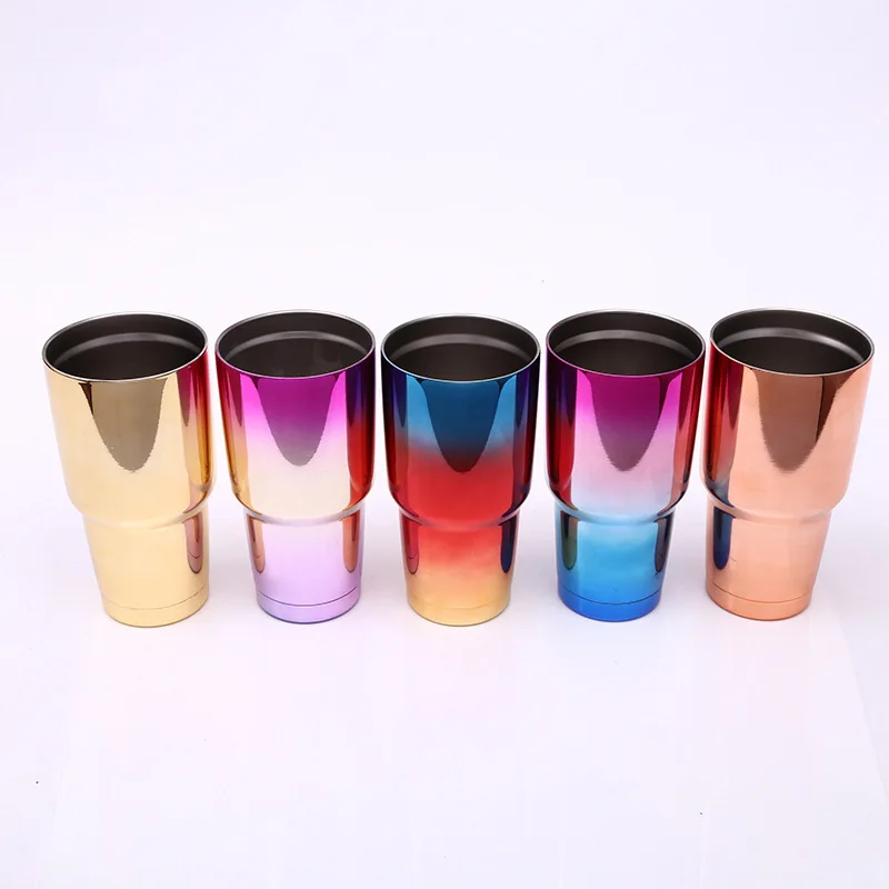 

30oz Stainless Steel Wine Cups Tumbler Insulated Thermos Cup Large Capacity Travel Coffee Mug Beer Mug Random Color