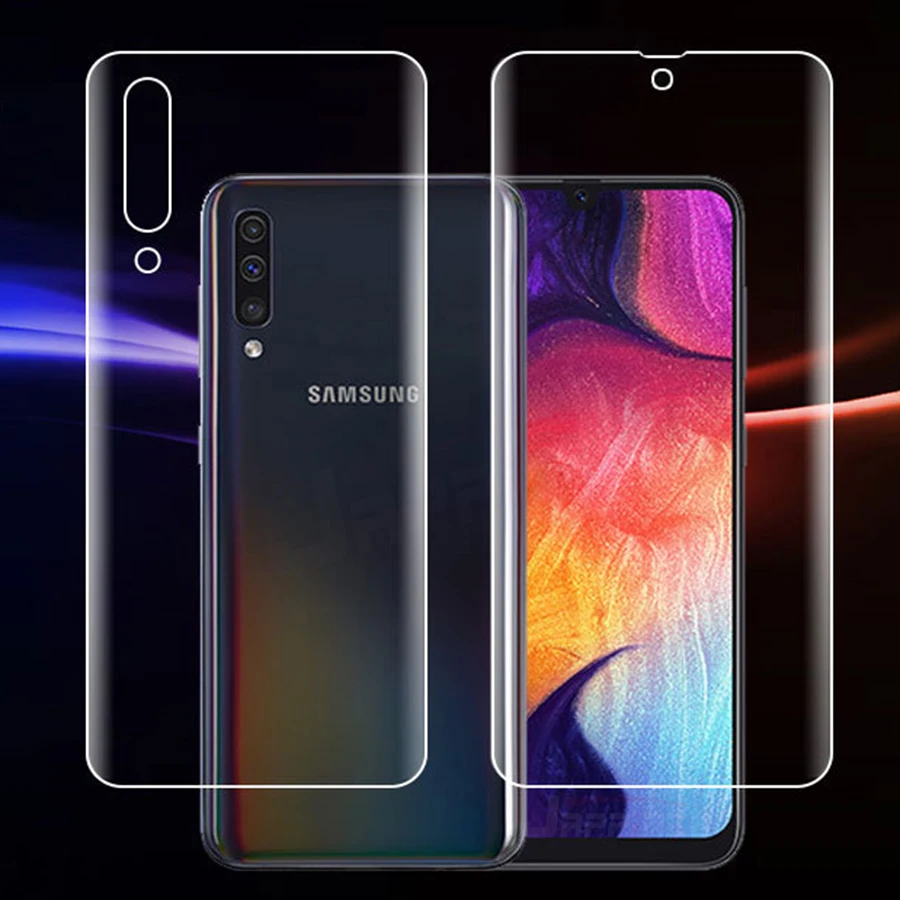 Передняя Задняя Защитная пленка из силикона и ТПУ для samsung Galaxy A50 A40 A30 A10 A20 A60 A70 M30 M20 M10 Hydrogel