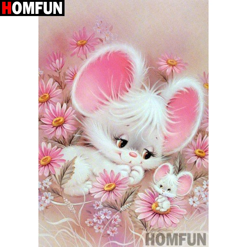 Алмазная 5D картина HOMFUN мультяшная мышь вышивка крестиком сделай сам