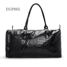 Модные повседневные мужской путешествия вещевой мешок мужские сумки сумка крокодил картина Искусственная кожа сумка мужская багаж сумка