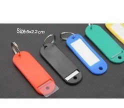 Лот из 400 пластиковых идентификационных этикеток для ключей с кольцом для ключей сплит-Кольца