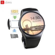 Натуральная kw18 Bluetooth Смарт-часы Полный Экран Поддержка sim-карта TF SmartWatch телефон Heart Rate Мониторы для IOS Andriod телефон