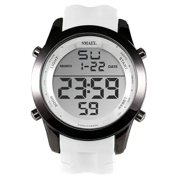 

SMAEL Brand LED Watch Men Sport Watch Stop Watch Chronograph Auto Date 1076 Wrist Watch Running Digital Male Watches Shock Homme
