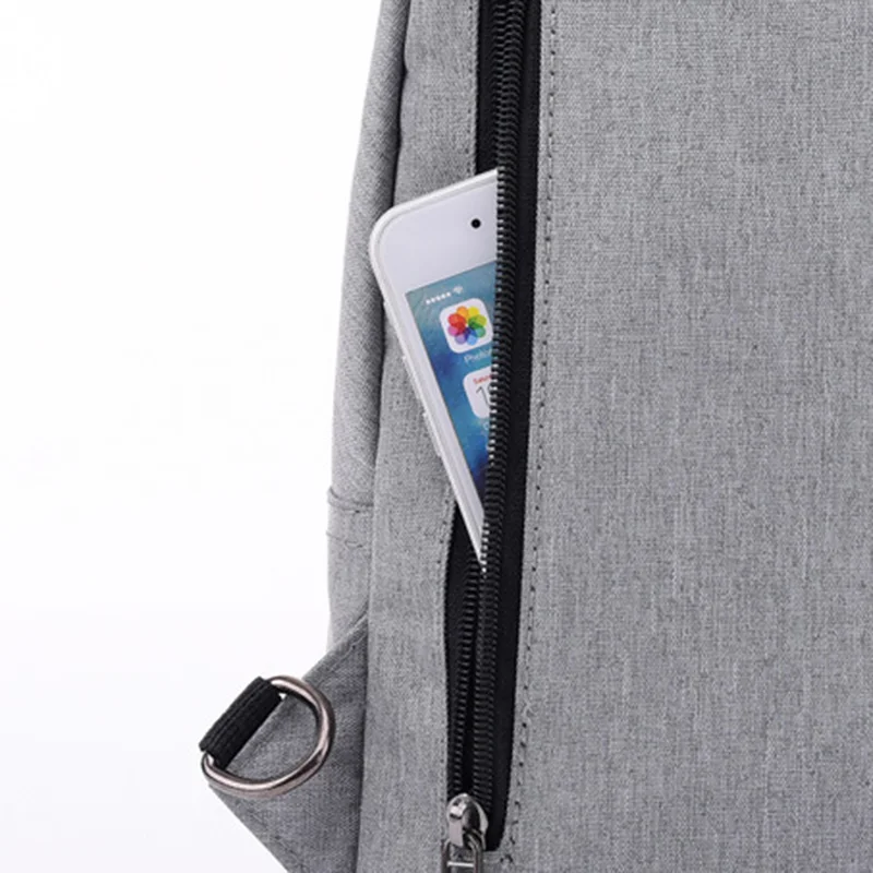 Men USB Charging Backpack Travel Anti Theft Canvas Chest Bag Women Headphone Hole Teenager Casual Bags Sac A Dos Homme BP0220 (17)