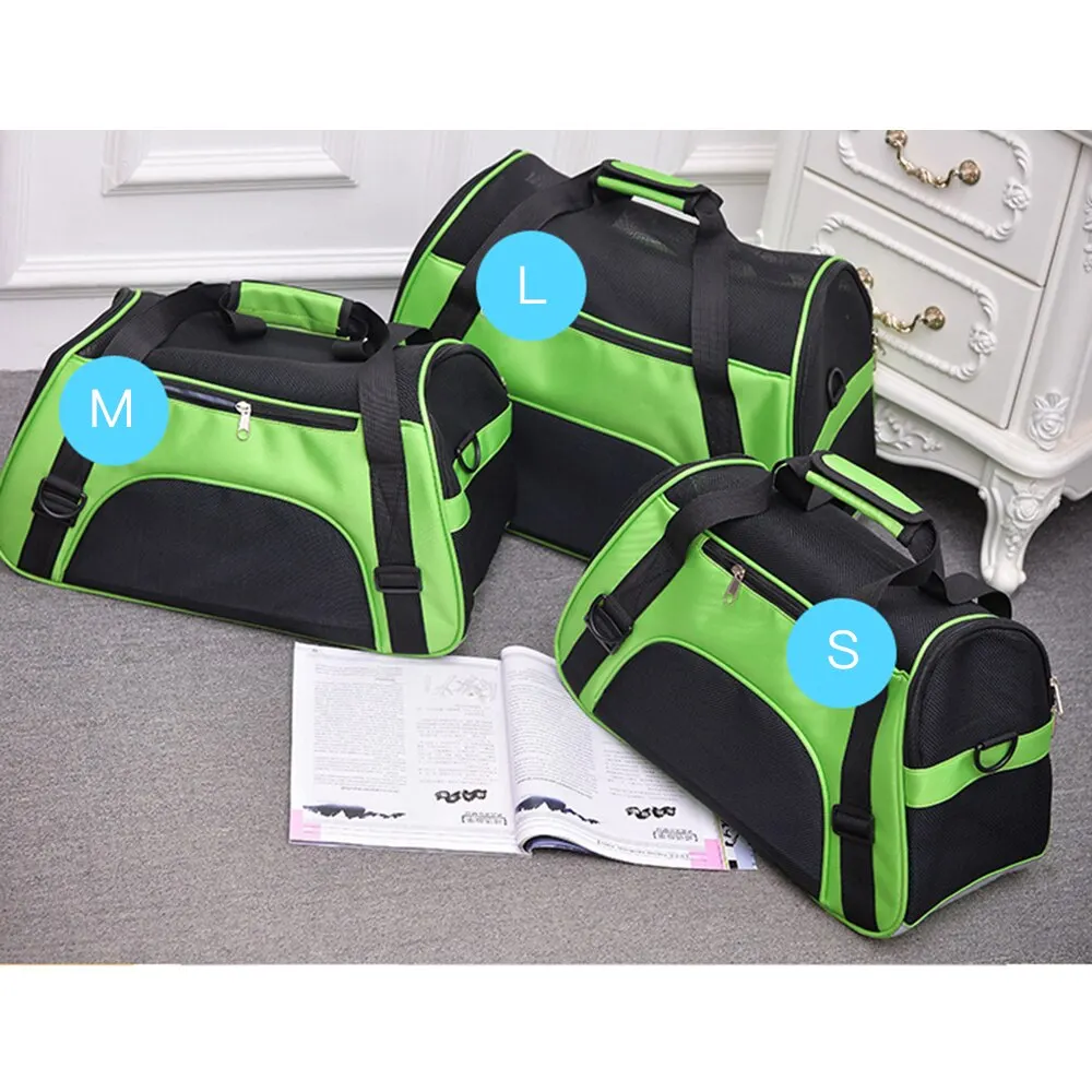 Дорожная сумка для переноски домашних животных, переносная сумка на одно плечо, водостойкая дышащая сетчатая сумка для собак, кошек