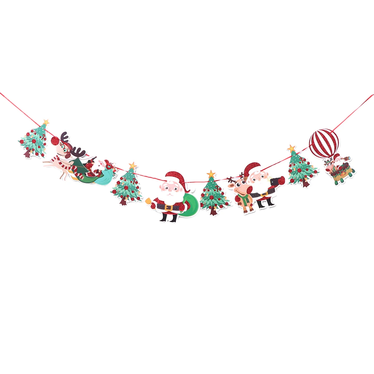 Merry Christmas Banner Bunting Hanging Flag Pendant Xmas Holiday Party Decor New
