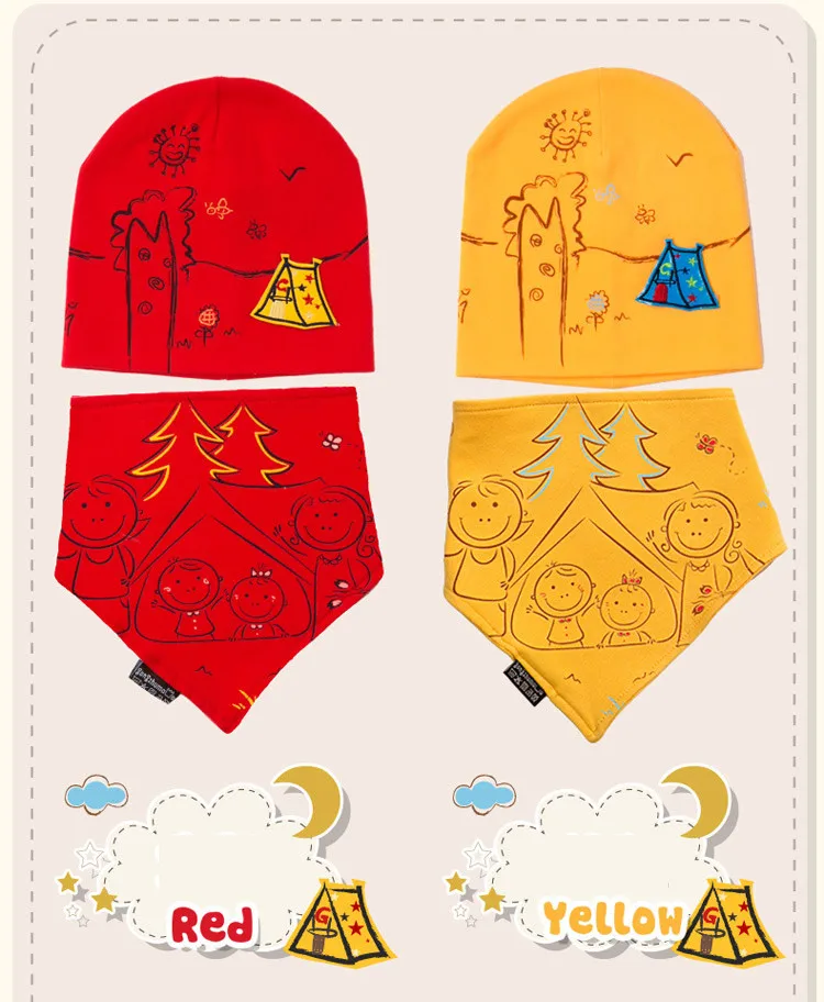 От 1 до 3 лет для мальчиков и девочек на весну детские шапки 4 вида цветов для Шапки детские вязаные путешествия крышка + deltoidal шарф два