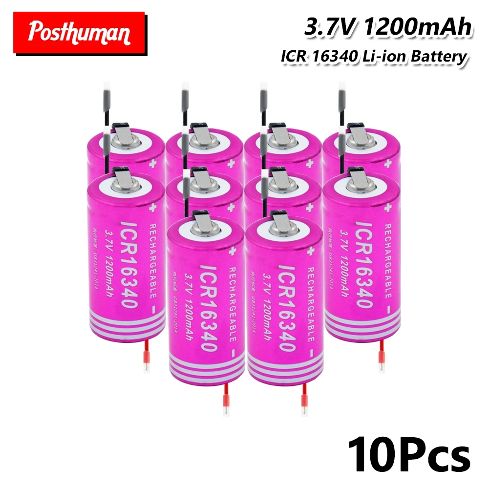 3 7 V 1200mAh ICR 16340 литий Батарея Перезаряжаемые CR123A батареи с высоким уровнем разряда