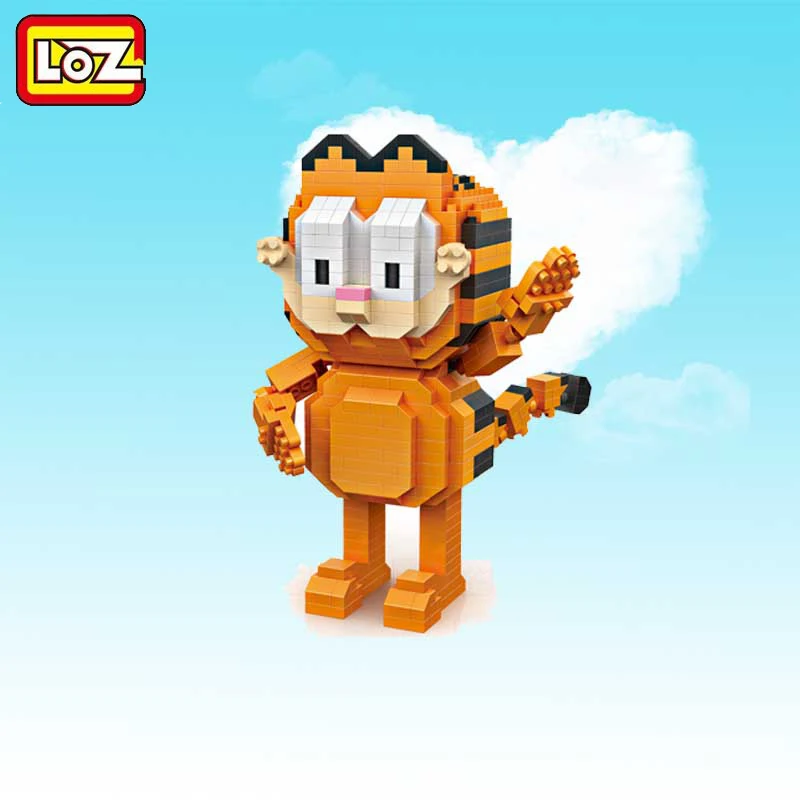 LOZ Одиночная продажа мини Гарфилд мультфильм куклы Алмазные Кирпичи