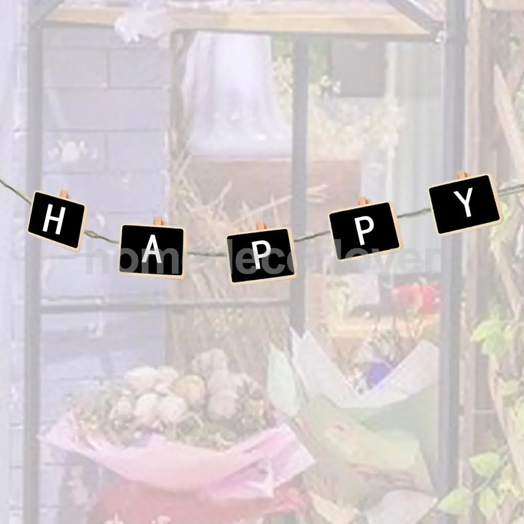 30x Small Clip Blackboard Chalkboard Message Memo Note Chalk Board with Peg for Kitchen Coffee Flower Shop Wedding Party