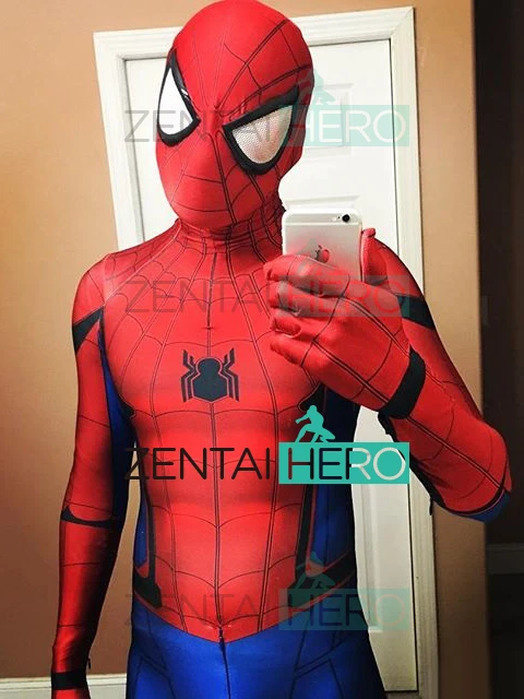 

3D Printed Homecoming Superhero Spiderman Costume Zentai MCU Civil War Spider-Man Cosplay Costume Spidey Suit Halloween Bodysuit