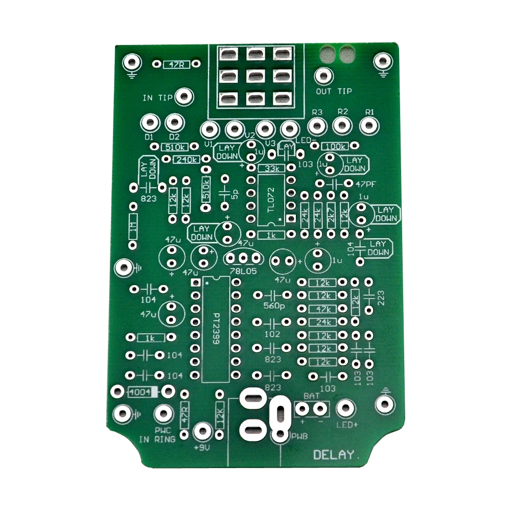 New LANDTONE Delay Guitar Pedal kits PCB and 3PDT 9 PIN Foot Switch and More