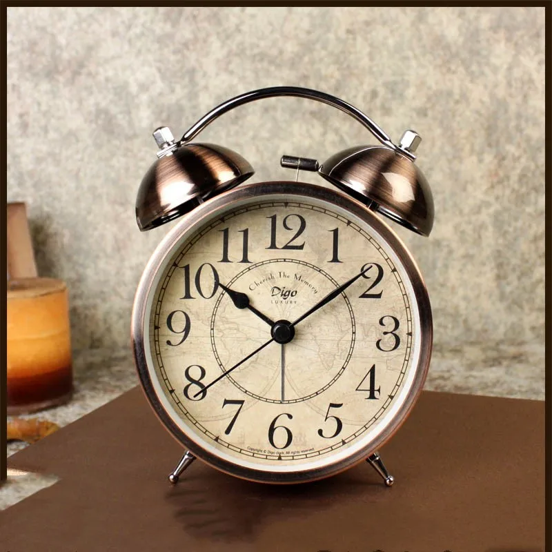 American alarm clock Mute creativity Ornaments Student bedside machine