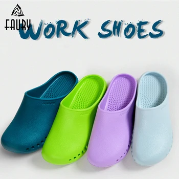 

Doctor Nurses Hospital Medical Breathable Hole Shoes Surgical Anti-slip Soft EVA Work Shoes Operating Room Lab Slippers Footwear