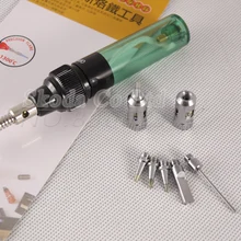 Набор паяльников с газообразным пламенем и бутановым газом, ручка, фонарь с пламенем, инструмент для самостоятельной сборки, беспроводной паяльник+ 5 шт. наконечников+ насадка