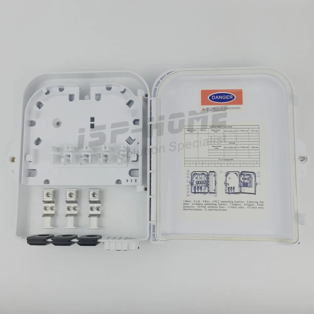 

8 port FTTH Fiber Optic Termination Box 1X4/1X8Core Outdoor Fiber Optical Splitter Distribution Box