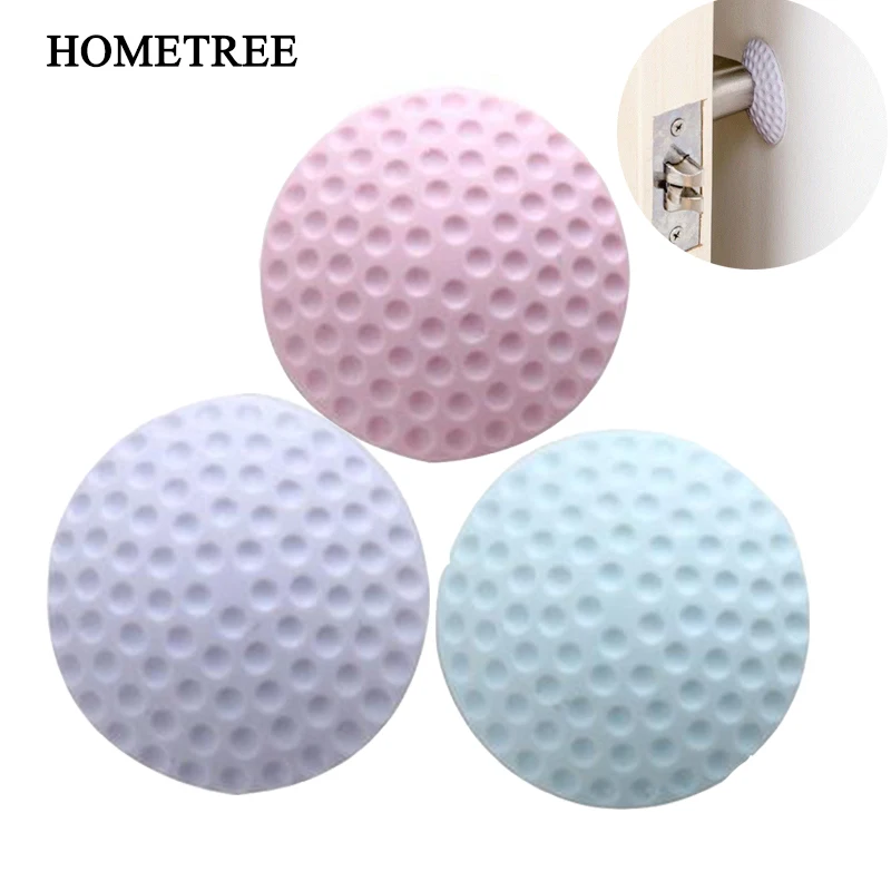 

HOMETREE Thicken Wall Mute Door Back Wall Sticker Golf Style Rubber Door Handle Protective Pad Home Wall Sticker Crash Pad H297
