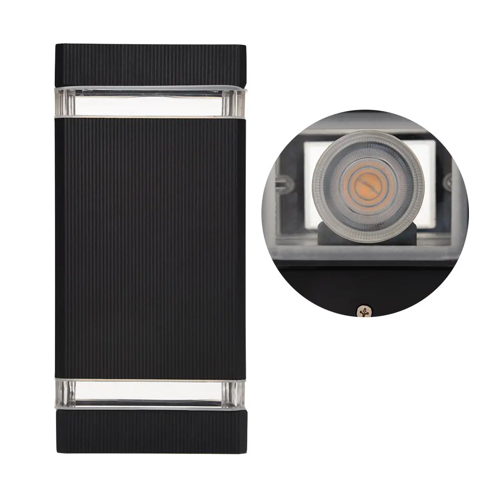 Lâmpadas de Parede Levou ao ar Moderno à Prova Levou Livre Interior Parede Sconce d' Água Branco Quente 2 Gu10 Lâmpada 14 w - 11 Cheap Luminárias de parede externas
