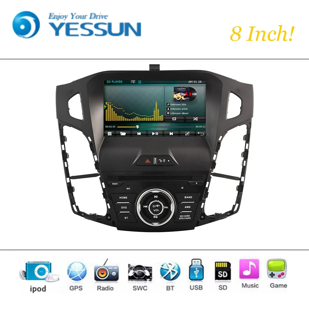Sale Car DVD Player Wince System For Ford For Focus 2012~2014 Autoradio Car Radio Stereo GPS Navigation Multimedia Audio Video 4