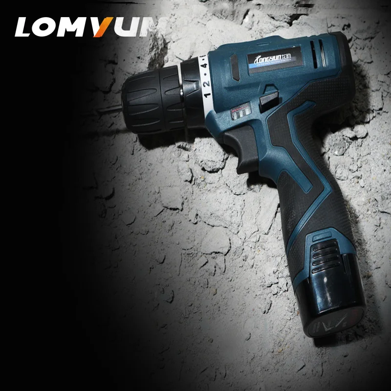 LOMVUM Hot Sale Electric Screwdriver Multifunction Lithium Battery Electric Drill WaterProof Rechargeable Mini Cordless Drill.