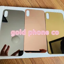 Для iPhone XS Задняя крышка батареи задняя дверь стекло Корпус запасная часть+ клейкая наклейка Черный Белый Золото Платина