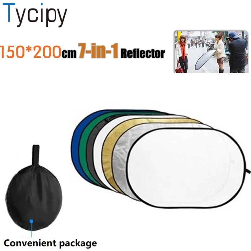 Портативный складной отражатель Tycipy 150*200 см 7 в 1 с сумкой для студийной